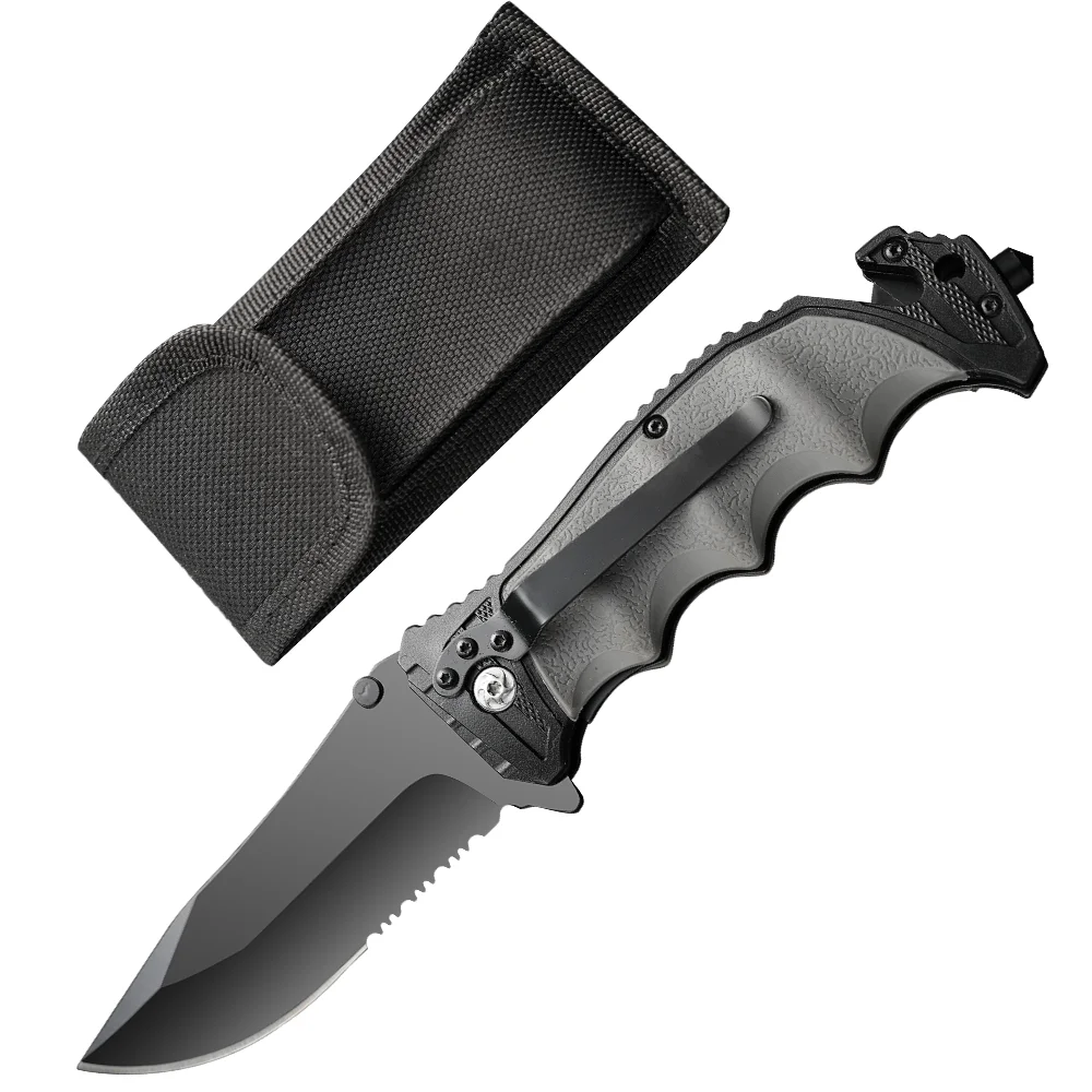 Tactical Black Outdoor Folding Knife